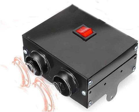 N/W Portable Car Heater,12V /600W Car Fan Heater, 2 Holes Heated Automobile Warmer Defroster,for Car, Truck