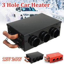 IMCROWN Portable Car Vehicle Heating Cooling Heater Defroster Demister,Window Defroster DC 12V 24W 3 Hole Vehicle Heater Warmer Fan for 12V General Types of Cars