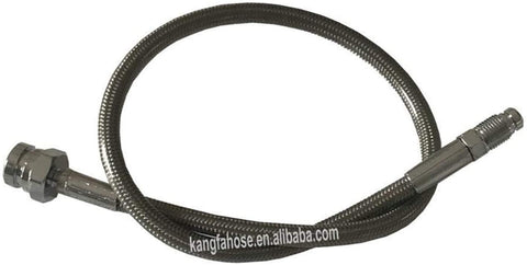 WHWEI Covered Motorcycle Brake Oil Hose Line Stainless Steel Braided PTFE Pipe with Hexagonal Joint and Outer Filament (Color : 40cm)