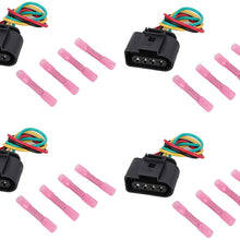 4 Packs Ignition Coil Connector Plug Harness Pigtail Harness Replacement for VW, Volkswagen Audi 1.8T, 2.0T, 2.5L, 3.2L, 4.2L Vehicles