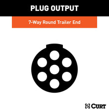 CURT 58180 Trailer-Side 7-Pin Round Wiring Harness Socket with Spring