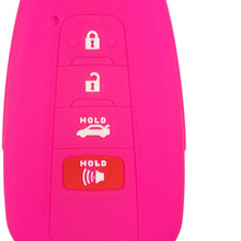 Coolbestda 2Pcs Rubber 4buttons Smart Key Fob Full Protector Remote Skin Cover Case Keyless Jacket for 2018 Toyota Camry C-HR Prius HYQ14FBC Black