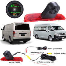 HD 1280x720 Pixels 1000 TV Lines 3rd Brake Light Reversing Camera Brake lamp Parking Camera for Toyota Commuter HiAce H200 MK5 Van LWB Trh Kdh Tailgate Bus 3rd Transporter+4.3" Reverse Mirror Screen