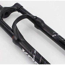 YHBM Bicycle Fork 1-1/8'' Bike Bicycle Aluminum Alloy Disc Brake Shoulder Control Damping Adjustment Travel 100mm,26 Inch Suspension Fork