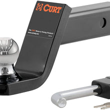 CURT 45142 Trailer Hitch Ball Mount with 2-Inch Trailer Ball & Hitch Lock, Fits 2-Inch Receiver, 7,500 lbs. GTW, 4-Inch Drop