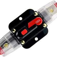 Reset Fuse 20-150AMP Inline Circuit Breaker Reset Fuse Holder for Car Audio Marine Boat Inverter Replace Fuses 12V-24V DC Breaker Switch Overload Protection Fuse (80A)