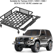 SALUTUYA Steel Universal Black Roof Rack Car Top Luggage Holder Model Vehicle Accessory Luggage Tray Roof Rack for Tamiya CC01 / CR01 / D90 / SCX10 1/10 1/8 RC Crawler Car