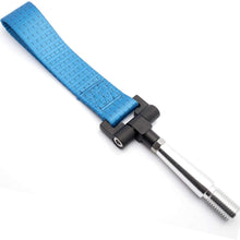 Xotic Tech JDM Track Racing Style Tow Hook Adapter w/Blue Strap Holder Kit for Nissan 370Z GT-R R35 Juke,Fits Infiniti G37/Q60 FX35 FX45 FX50 QX70