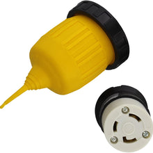ABN L5-30R Connector with RV Power Cord Cover & Ring – 30 Amp Twist Lock Inlet Locking Plug Protector, 30A 125V