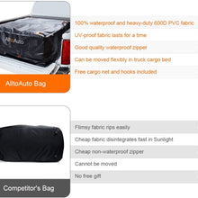AlltoAuto Truck Bed Cargo Bag with Cargo Net, 100% Waterproof 600D Heavy Duty, Fits Any Truck Size(51''x40''x22'' ) 26 Cubic Feet, Simple and Convenient for Installation…