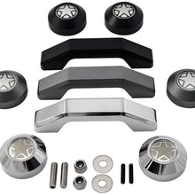 VMS Racing Black Windshield Bumper Rests and Footman Loop Bar Tie Down 3pcs 3 Piece Set Kit Compatible with Jeep Wrangler Sport Sahara Rubicon Unlimited TJ TJL LJ 97-06 1997-2006