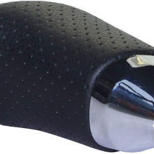 Pursuestar Black Leather Luxury Brown Wood Gear Lever Shift Knob for Toyota Alphard Crown Lexus Camry RAV4 Land Cruiser Hiace Mazda M8x1.25