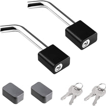 CZC AUTO Trailer Hitch Receiver Lock, Padlock Style and Swivel Head,Dia 5/8 Inch Bent Pin for Class III IV 2 2-1/2 Inch Receiver, Fits Bike Rack Tray Ball Mount for Towing Trailer Truck Car Boat RV