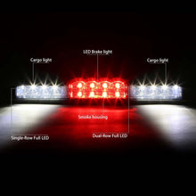 Smoked Dual Row LED 3rd Third Tail Brake Light Cargo Lamp Replacement for Chevy Silverado GMC Sierra GMT-800 99-07