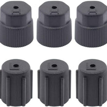 ApplianPar AC R134a Valve Cap Air Conditioning Service System Charging Port Cover Leakproof Hat A/C 13mm Low and 16mm High Pressure Side Pack of 10