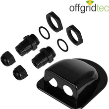 Offgridtec Solar Cable Entry Single for 1 Cable 5mm 12mm Diameter IP68 Black Waterproof Caravan Motorhome