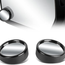 Universal Pair of 2 inches Diameter Circle Designed Back Rear View Convex Lens Blind Spot Mirror + Black Bezel