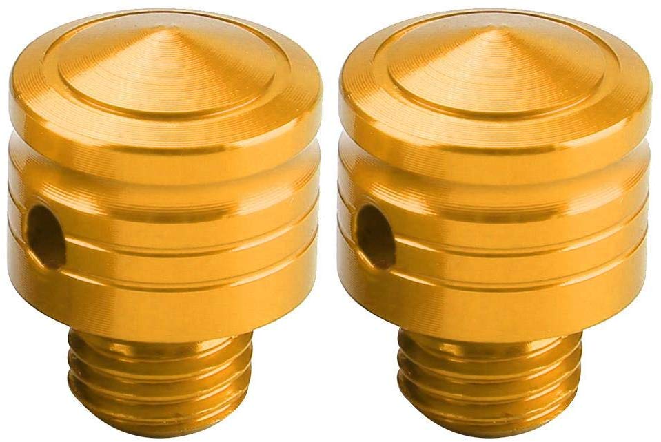 Akozon Decorative Screw Cap Covers 10mm Motorcycle Modified Rearview Mirror Seat For Yamaha (Yellow)