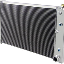 OzCoolingParts 70-87 Chevy & GMC C/K Series Radiator Fan Shroud Kit, 3 Row Core Aluminum Radiator + 2 x 12" Fans w/Shroud for 1970-1987 Chevy GMC Impala Nova Camaro Blazer Caprice Many Cars