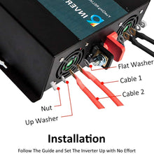WZRELB Full Power Endurable 3500W 12VDC to 120VAC 60HZ US DUAL OUTLETS LED DISPLAY PURE SINE WAVE INVERTER Power Converter, (RBP350012B1)
