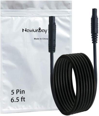 Naviurway 5 Pin 6.5 Ft Backup Camera Extension Cable Car Rear Camera Cord Wire Trunk Rearview Camera Extension Wire