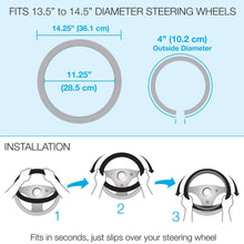 Motor Trend SW-761-BK-M_AM Black Ergonomic ComfortGrip Originals Steering Wheel Cover for Car Auto (Sedan Truck SUV Minivan) - Universal Fit 14.5"-15.5"