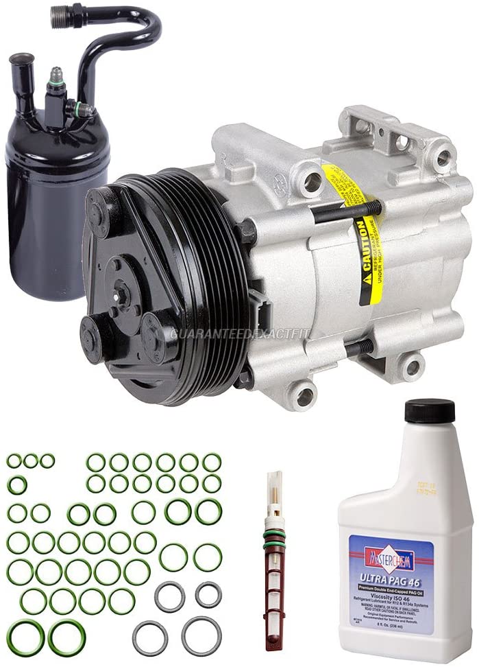 AC Compressor & A/C Kit For Mazda B3000 B4000 Navajo & Ford Ranger - Includes Drier, Expansion Valve, PAG Oil& O-Rings - BuyAutoParts 60-82025RK New