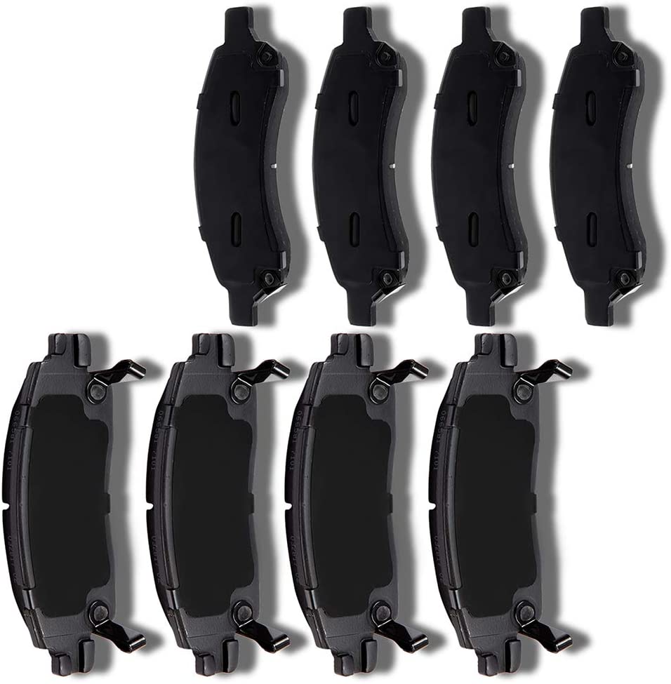 AUTOMUTO Front Rear Ceramic Brakes Pads Set fit 2012-2014 Buick Enclave,2006-2009 Chevrolet Trailblazer,2006-2009 GMC Envoy,2006-2009 Saab 9-7x