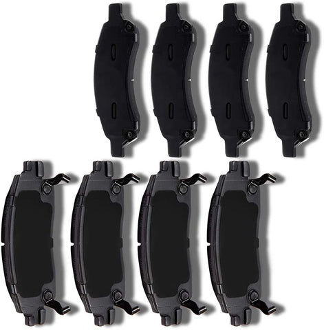 AUTOMUTO Front Rear Ceramic Brakes Pads Set fit 2012-2014 Buick Enclave,2006-2009 Chevrolet Trailblazer,2006-2009 GMC Envoy,2006-2009 Saab 9-7x