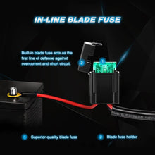 Nilight 16AWG DT Connector Wiring Harness Kit LED Light Bar 12V On Off Switch Power Relay Blade Fuse for Off Road Lights LED Work Light-2 Leads,2 Years Warranty