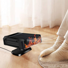 Zqasales Car Vehicle Cooling Fan Hot Warm Heater Windscreen Demister Defroster Portable Ceramic Auto Car Van Heater