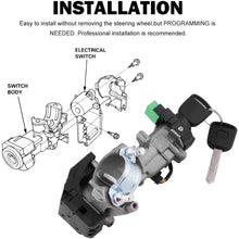 RYANSTAR Ignition Switch Lock Cylinder Assembly Compatible with Honda Accord CRV FIT Odyssey 2003-2011 with 2 Keys( 48 Chips Replace 06350-SAA-G30 35100-SDA-A71