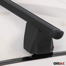 Roof Rack Cross Bars Lockable Luggage Carrier Fixed Point Roof Cars | Black Aluminum Cargo Carrier Rooftop Bars | Automotive Exterior Accessories Fits Mercedes C-Class Sedan 2015-2021
