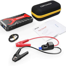 DBPOWER 2000A 20800mAh Portable Car Jump Starter (up to 8.0L Gas/6.5L Diesel Engines) Auto Battery Booster Pack with Dual USB Outputs, Type-C Port, and LED Flashlight