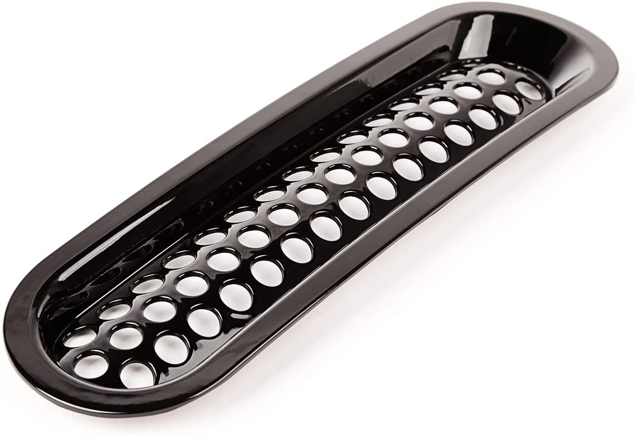 Rugged Ridge 11306.31 Grille Insert Kit, Perforated, Black; 07-18 Jeep Wrangler