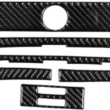 Akozon Carbon Fiber Center Console Air Conditioning Outlet Vent Trim Cover for 3 Series f30 f40