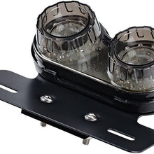 Cara 40W 40-LED Motorcycle Tail Light Integrated Running Brake Stop Light Turn Signals Lamp Black with License Plate Bracket for Harley Honda Yamaha Suzuki Kawasaki