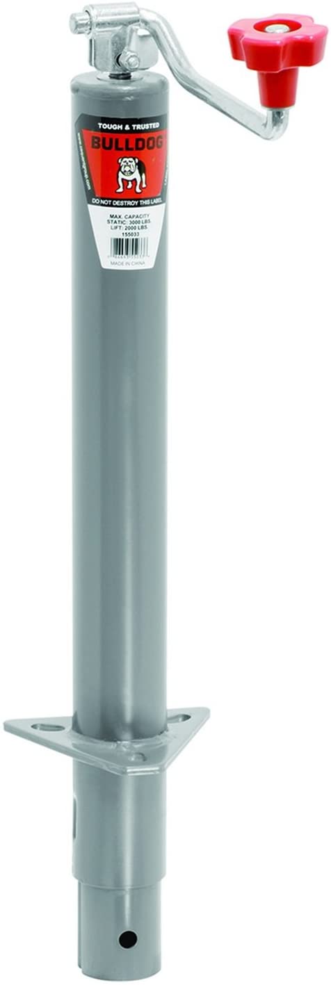 Bulldog 155033 Trailer Jack Gray, 2,000 lbs.