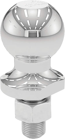 CURT 40095 Chrome ATV, UTV, Lawn Tractor Hitch Ball, 2,000 lbs, 1-7/8-Inch Diameter, 5/8 x 1-3/4-Inch Shank