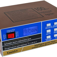 Full Automatic Car Battery Charger 12V/24V 10Amp Intelligent Pulse Repair Battery Charger Truck Motorcycle Charger