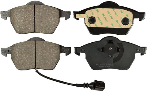 KFE KFE687A-104 Ultra Quiet Advanced Premium Ceramic Brake Pad Front Set Compatible with: Volkswagen Jetta, Golf, Beetle; Audi TT