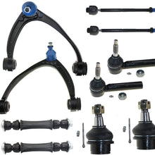 MILLION PARTS 10 Pcs Complete Control Arm Front Suspension Kit Upper Ball Joints K80669 K80670