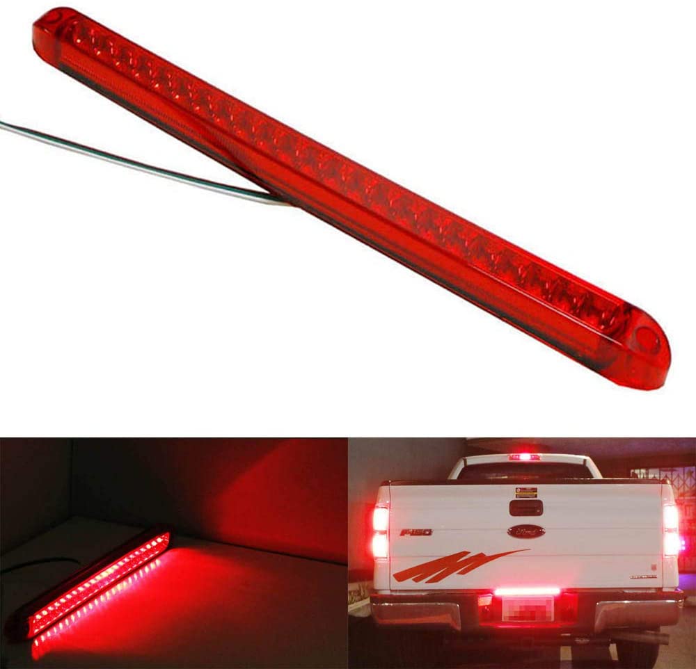 iJDMTOY 17-Inch Trunk Tailgate Red LED Tail/Brake Light Bar Compatible with Ford GMC Chevy Dodge Toyota Nissan Honda Truck