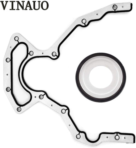 VINAUO BS40640 Rear Main Seal Set Replacement For Allure Lacrosse Rainier CTS Escalade Avalanche Colorado Corvette Tahoe Ascender Firebird G8