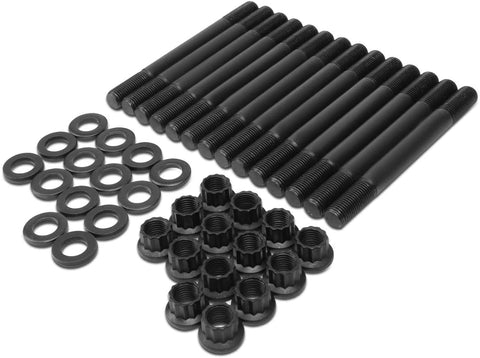 12-Point Hex Nut Engine Cylinder Head Studs Assembly Kit for Supra GS IS300 SC300 400 w/2JZGE 2JZGTE Engines 92-05