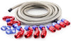 SUNROAD 8AN 15Ft Universal Braided Oil Fuel Line Hose Stainless Steel Nylon w/10PC Swivel Fitting Hose Ends & 2PC Hose Separators Kit