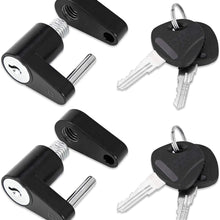 METOWARE Trailer Hitch Coupler Lock, Black, 1/4” Diameter, 3/4” Span, Heavy-Duty Steel, Coupler Lock for Security Full Protection Towing Power Hauling (1 Pack)