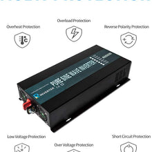 WZRELB Pure Sine Wave 4000W (8000W Surge) 48VDC 120VAC Power Inverter - Solar, RV (RBP400048)