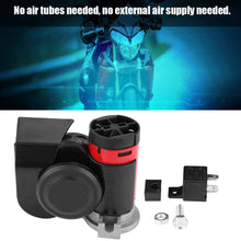 Gorgeri 12V 139DB Loud Electronic Snail Ultra Compact Dual Air Horn for Motorcycle Yacht Boat