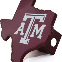 AMG NCAA Premium Solid Metal Heavy Duty Hitch Cover - Texas Shaped (Red Raiders)